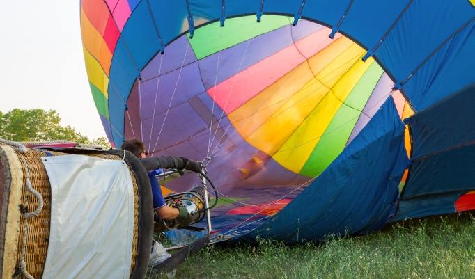 Ballonfahrt am Morgen