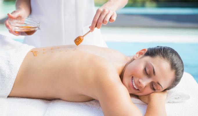 hautpflegende Massage 