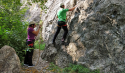 Felsenklettern mit Ausrüstung