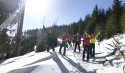 Gruppe bei Schneeschuhwanderung in Neuberg an der Mürz