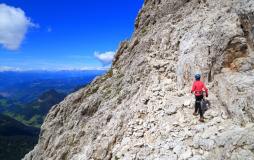 Tolle Landschaft beim Bergsteigen