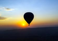 Ballonfahren am Morgen